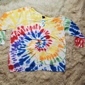 Torrid 2 Rainbow Tie Dye Sweatshirt